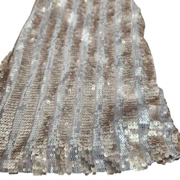 F21 Disco Sequine Bell Bottom Pants-M-Gold Silver Sparkle-Rave-70s-Halloween-NWT - Picture 4 of 13